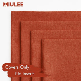 MIULEE easy-clean pillow cover in burnt orange for low-maintenance use