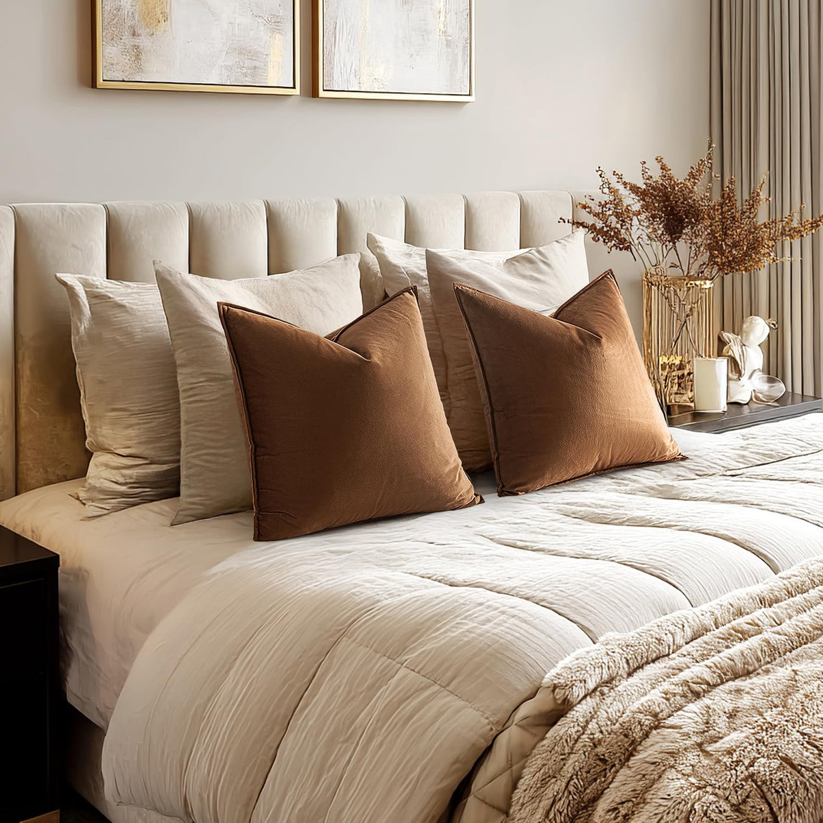 MIULEE pillow cover flange detail highlights refined craftsmanship and shape.