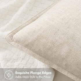 MIULEE pillow cover showcases flange edges for a neat, rustic look.