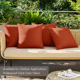 MIULEE four-pack multi-color pillow covers for versatile outdoor styling