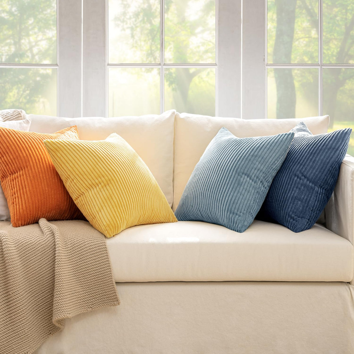 MIULEE pillow cover with hidden zipper for seamless seasonal updates