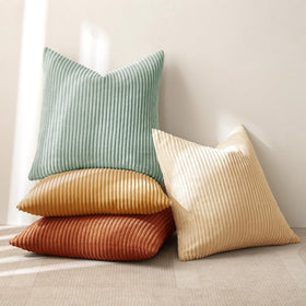 MIULEE Corduroy pillow cover with hidden zipper for easy inserts