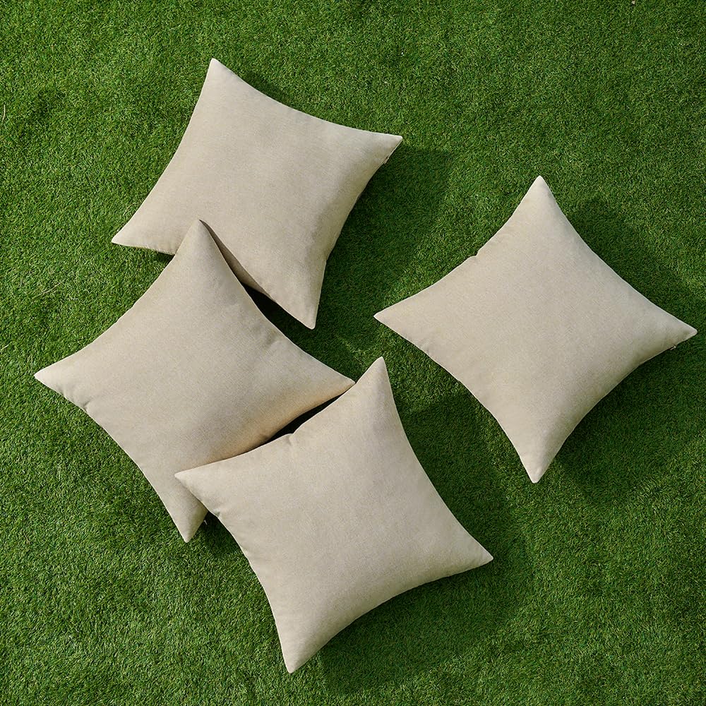 MIULEE navy pillow cover complements porch furniture with easy cleaning