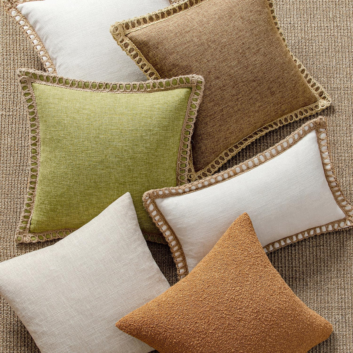 MIULEE pillow cover pair pack for two decorative cushions