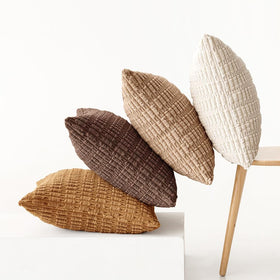 MIULEE corduroy pillow covers styled on a sofa for living room decor