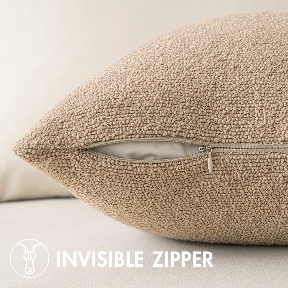 MIULEE pillow covers elevate sofas and beds with neutral texture.