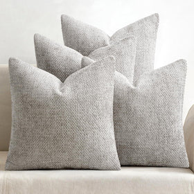 MIULEE chenille pillow covers showcase velvety texture for premium sofa styling