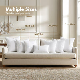MIULEE pillow inserts packaging shows a ready-to-use four-pack for living room decor.