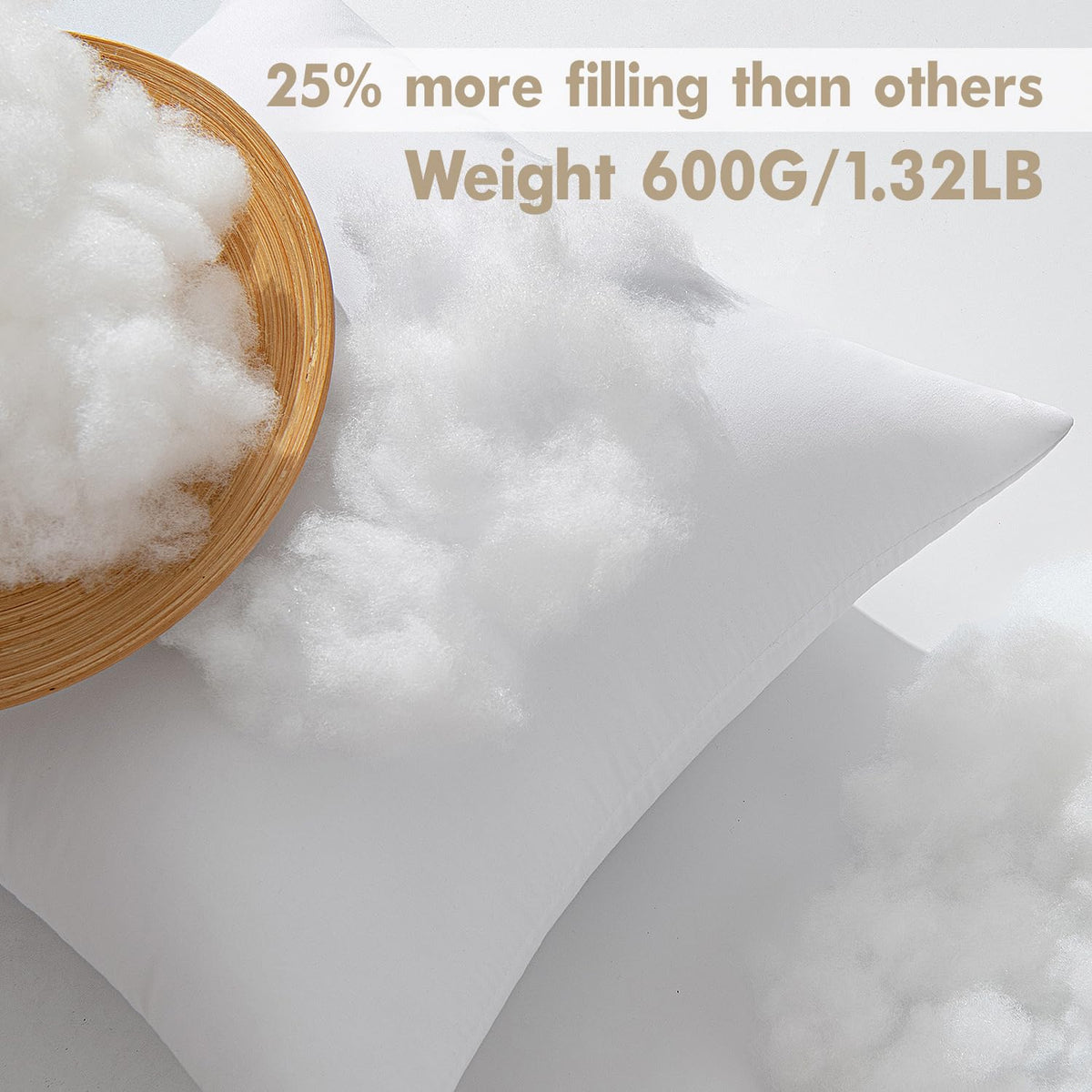 MIULEE inserts with 600g filling offer balanced support and lasting shape.