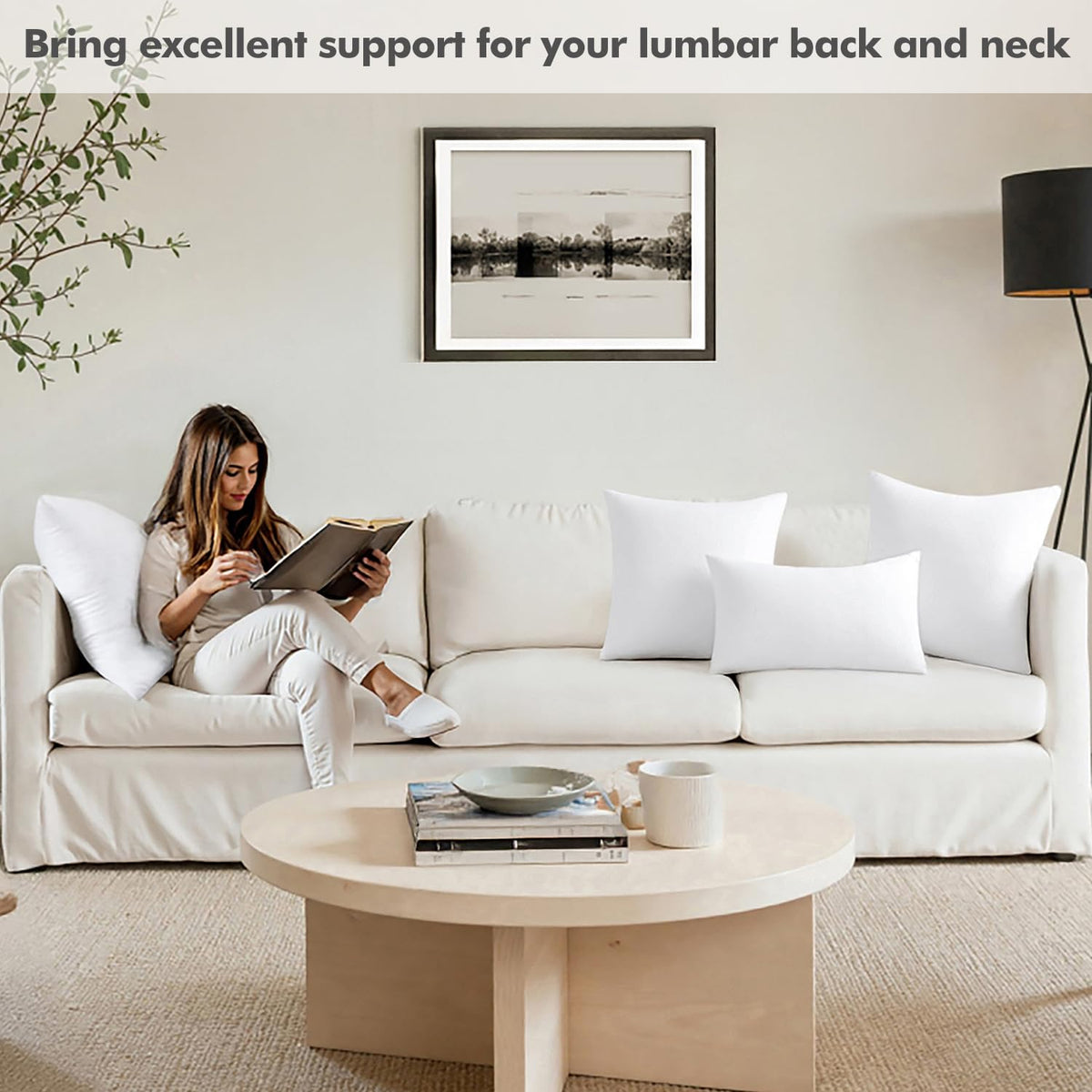 MIULEE decorative pillow insert perfect for living room and bedroom styling