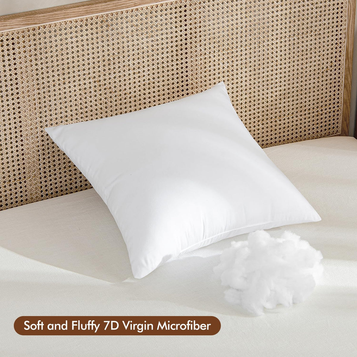 MIULEE 22x22 insert showcased on sofa demonstrating full, plush look