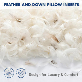 MIULEE pillow insert fresh from pack, pat to fluff.