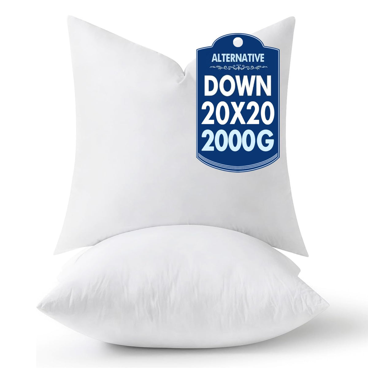 MIULEE pillow inserts 20x20 front view shows plush, breathable comfort for sofa.
