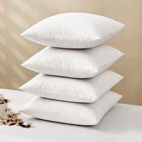 MIULEE pillow inserts 20x20 pack of four in white, ideal for sofa styling