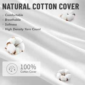 MiULEE pillow inserts on bed for cozy lounging and decorative styling.