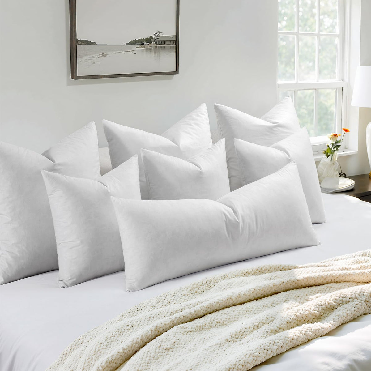MIULEE pillow inserts on a sofa display plush comfort