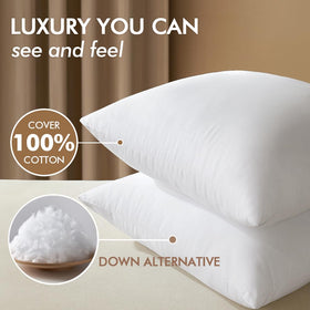 MIULEE pillow inserts 2-pack showcases ready-to-use, low-maintenance cushions.