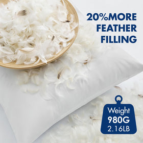 MIULEE plush feather-down fill adds luxurious fluff and balanced support.