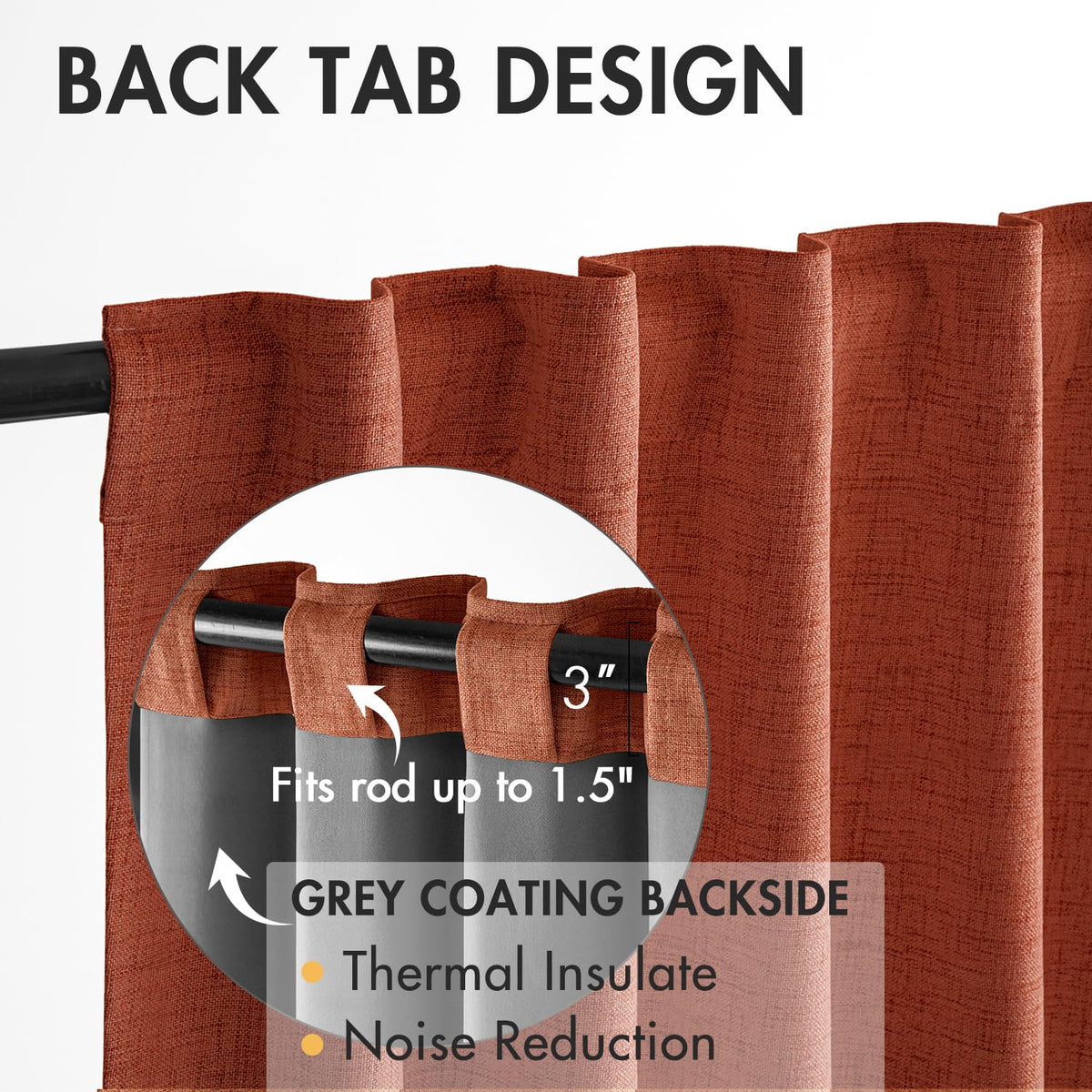 MIULEE privacy-focused two-panel curtains reduce light and glare.