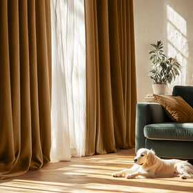 MIULEE velvet curtain care tips for cold-water wash and low-heat dry.