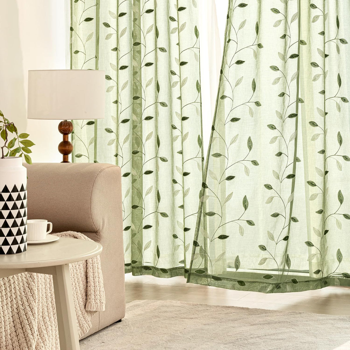 MIULEE rod-pocket curtains installation ready for easy setup.