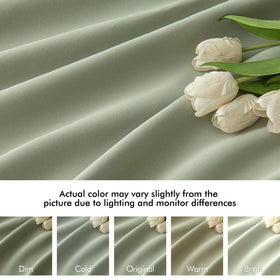 MIULEE sage green curtains fabric panel showcases subtle texture for a refined look.