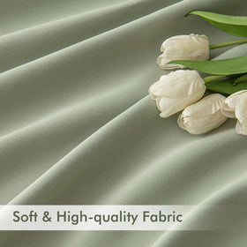 MIULEE sage green curtains block light and reduce glare for better TV viewing.