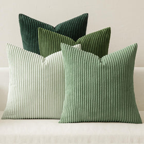 MIULEE sage green pillow cover with boho stripe adds chic focal point to your sofa