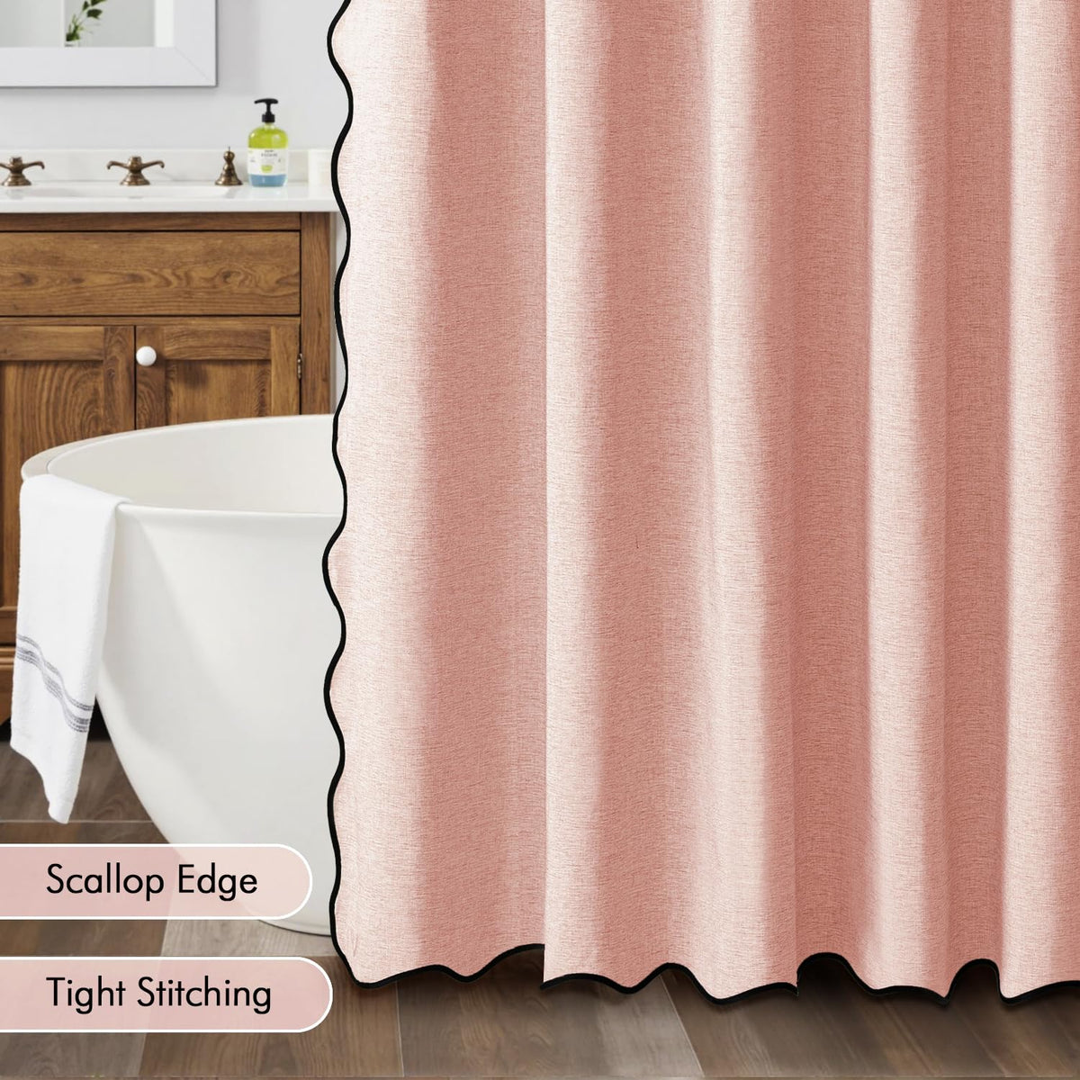 MIULEE scalloped edge with black trim detail for elegant decor