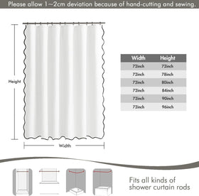 MIULEE scalloped edges and precise stitching enhance bathroom decor.