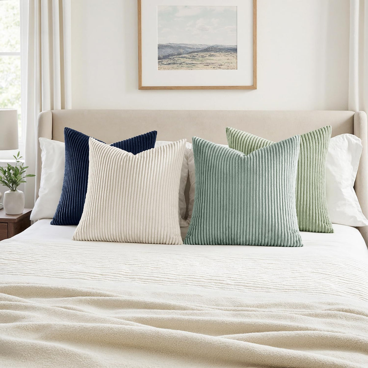 MIULEE serene nordic decor pillow cover 18x18 ideal for reading nooks