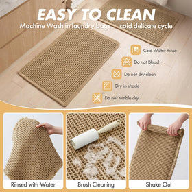 MIULEE set of 2 bath rugs for bathroom floor, versatile and stylish.