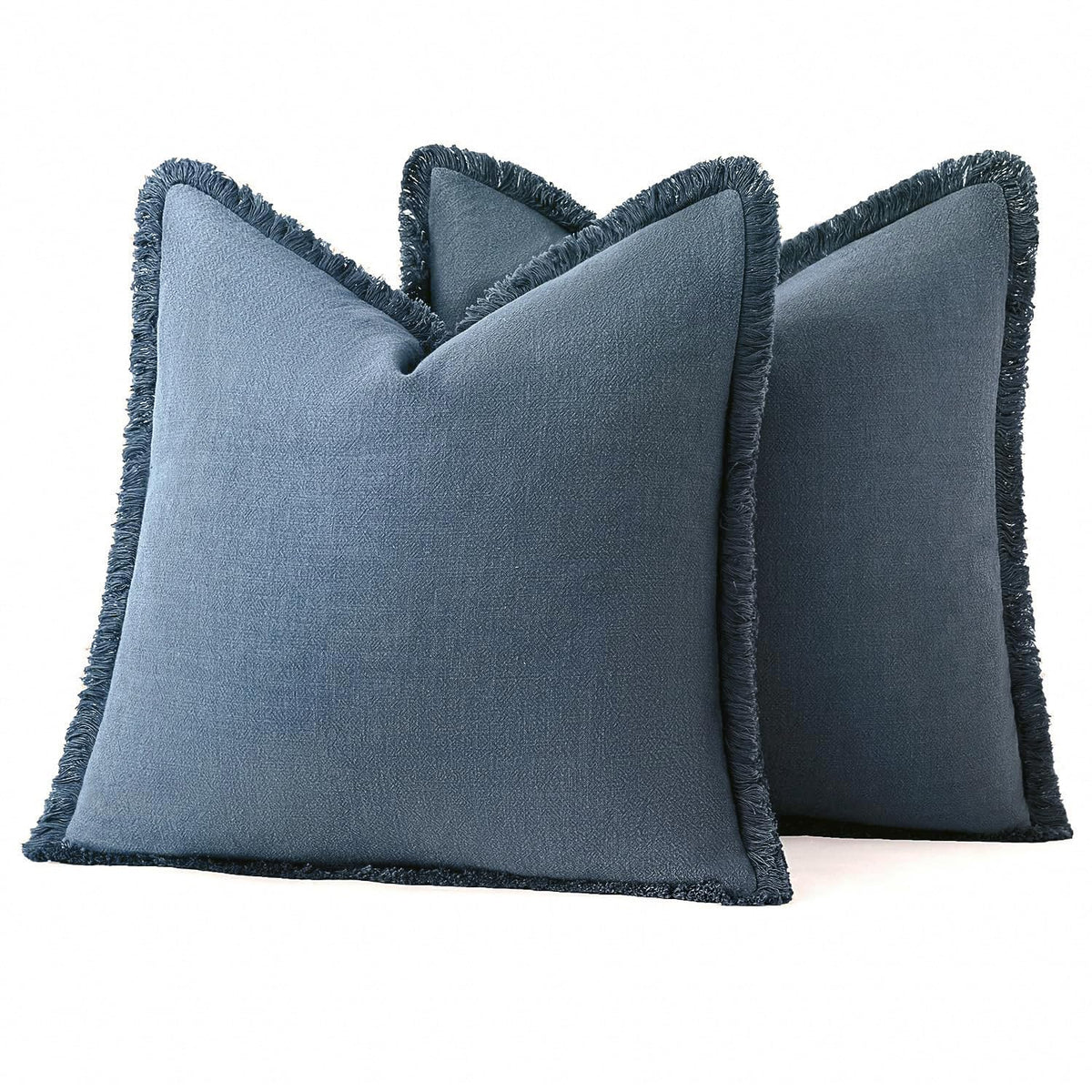 MIULEE set of 2 pillow covers displayed on bed for cohesive styling.