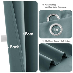 MIULEE silver anti-rust grommets fit standard curtain rods