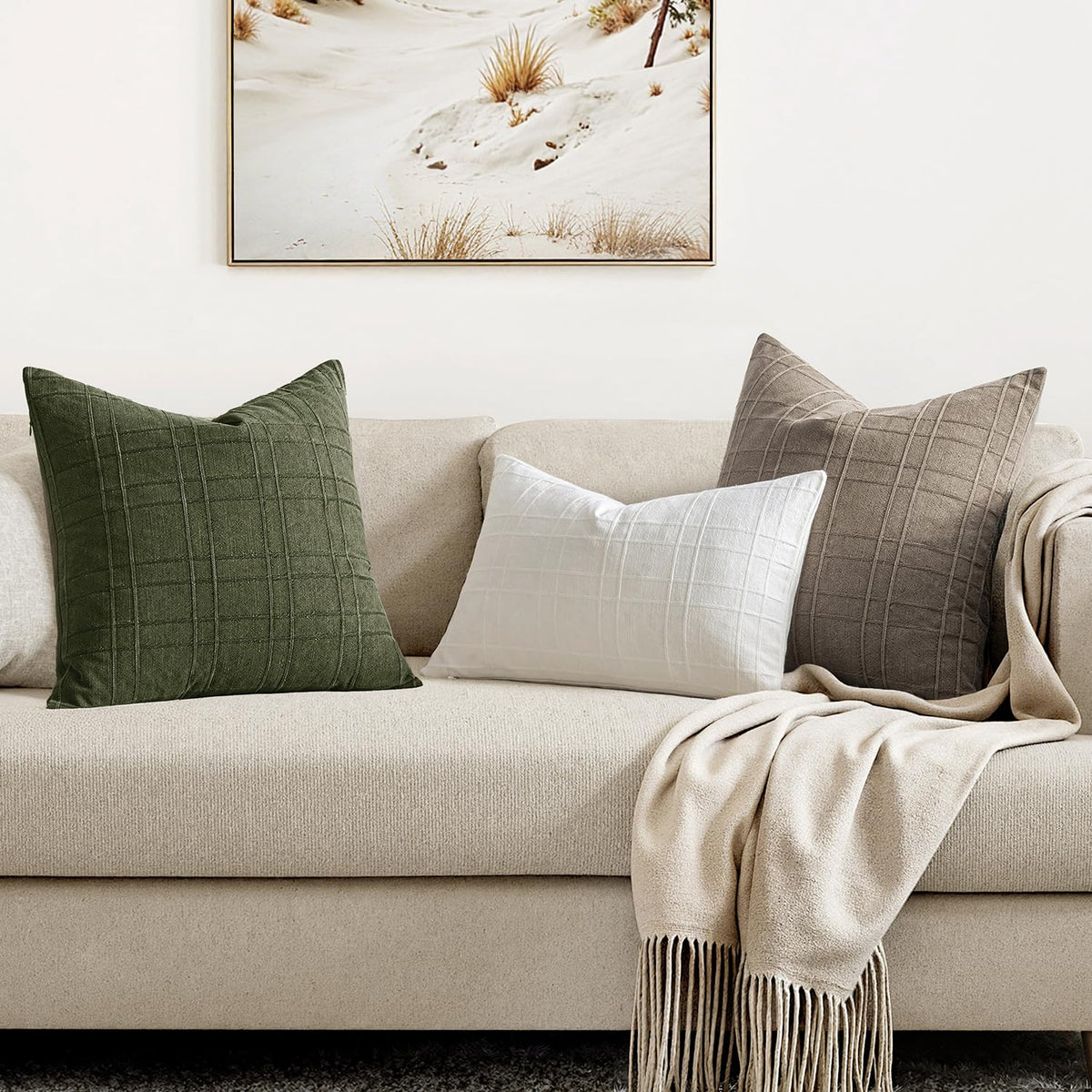 MIULEE sofa and bedroom decor pillow cover set of 2 for cohesive styling
