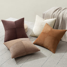 MIULEE soft corduroy fabric 18x18 pillow cover with rich texture