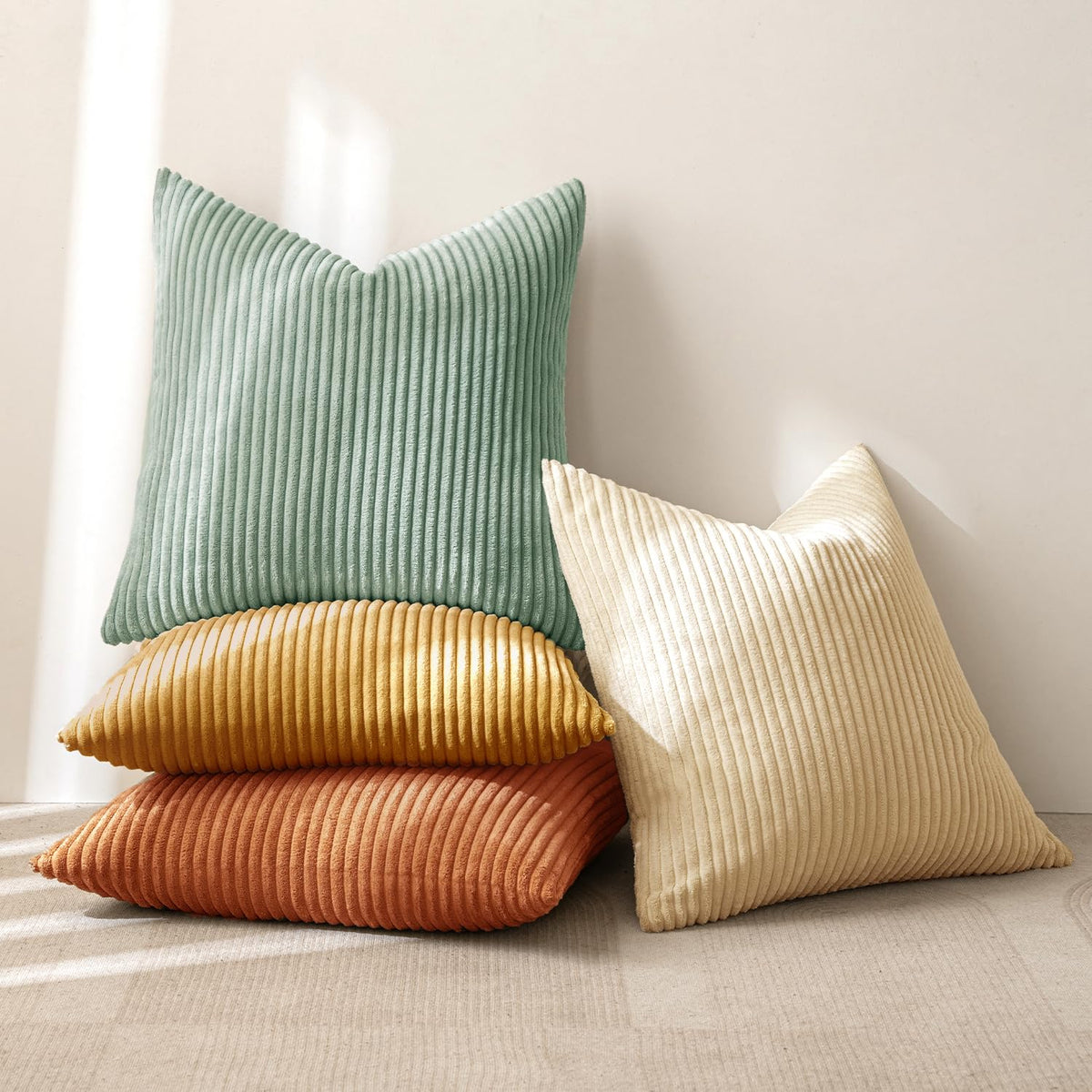 MIULEE soft corduroy texture close-up highlights premium decor quality.
