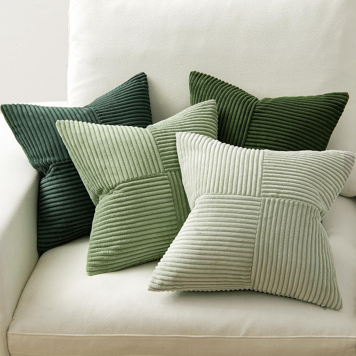 MIULEE soft corduroy texture pillow cover feels cozy on sofas and beds.