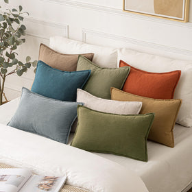MIULEE soft linen fabric pillow cover ideal for living spaces