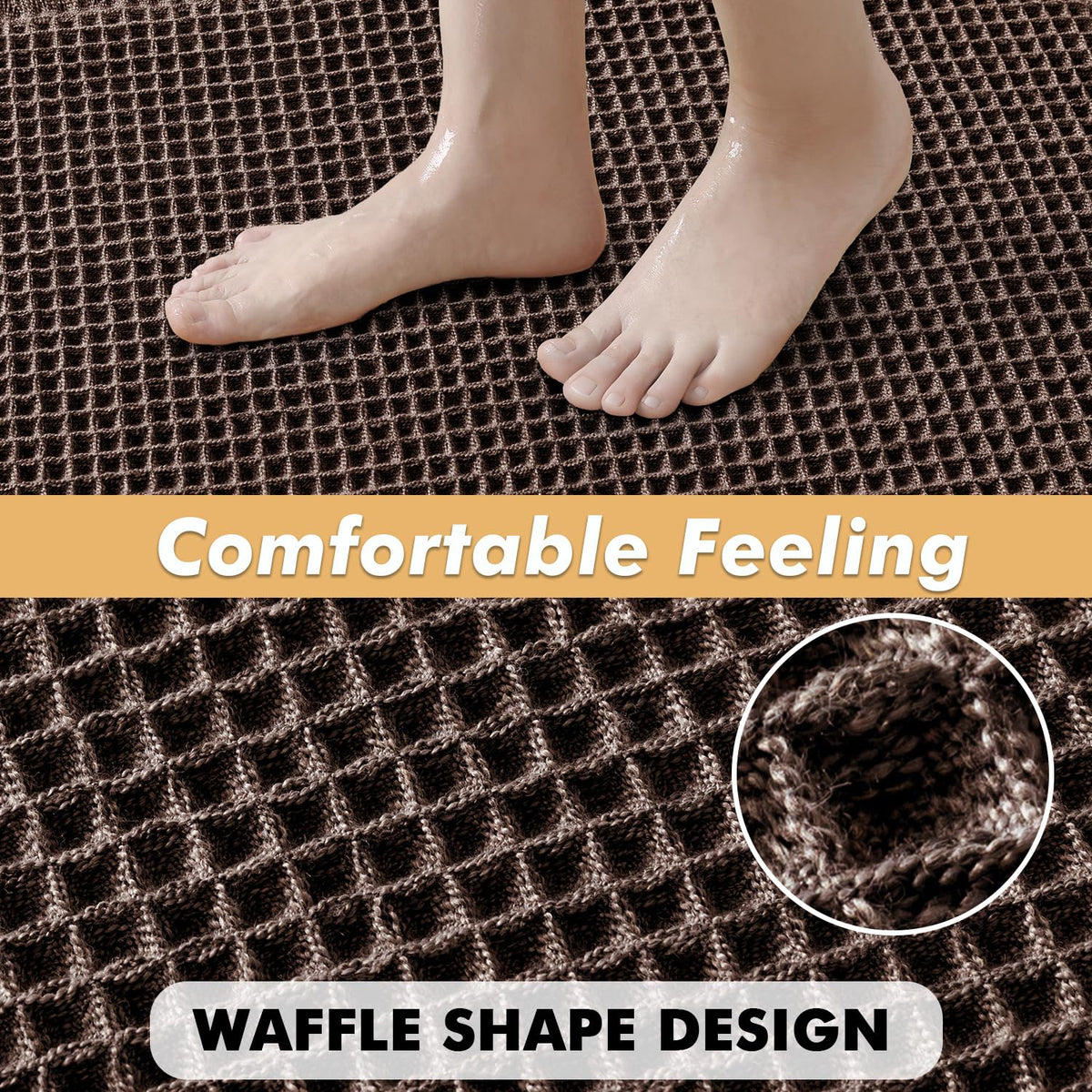 MIULEE soft surface image highlights cozy underfoot feel for post-shower routines.