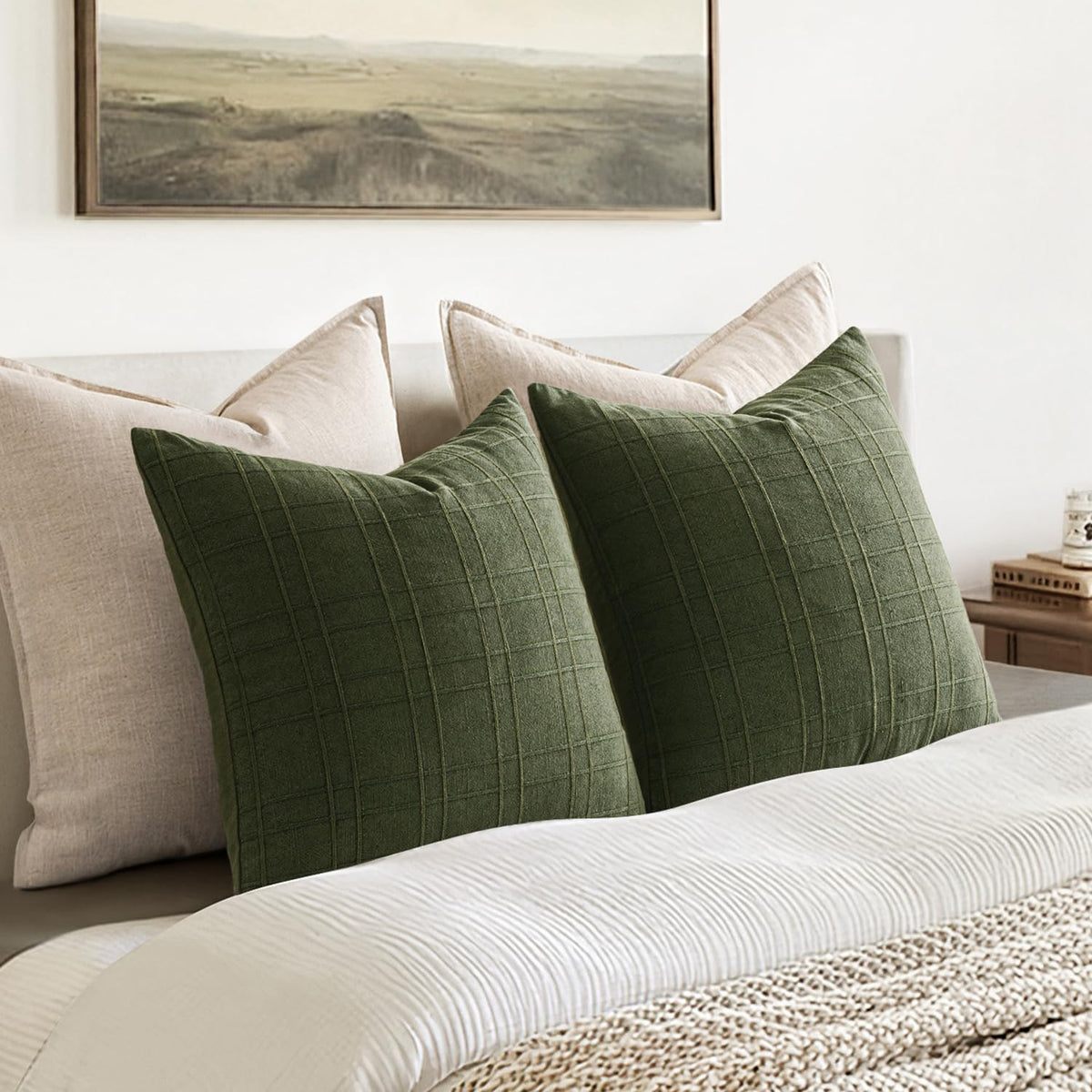MIULEE soft texture pillow cover in natural linen blend invites relaxed lounging