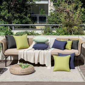 MIULEE solid navy design coordinating with patio decor