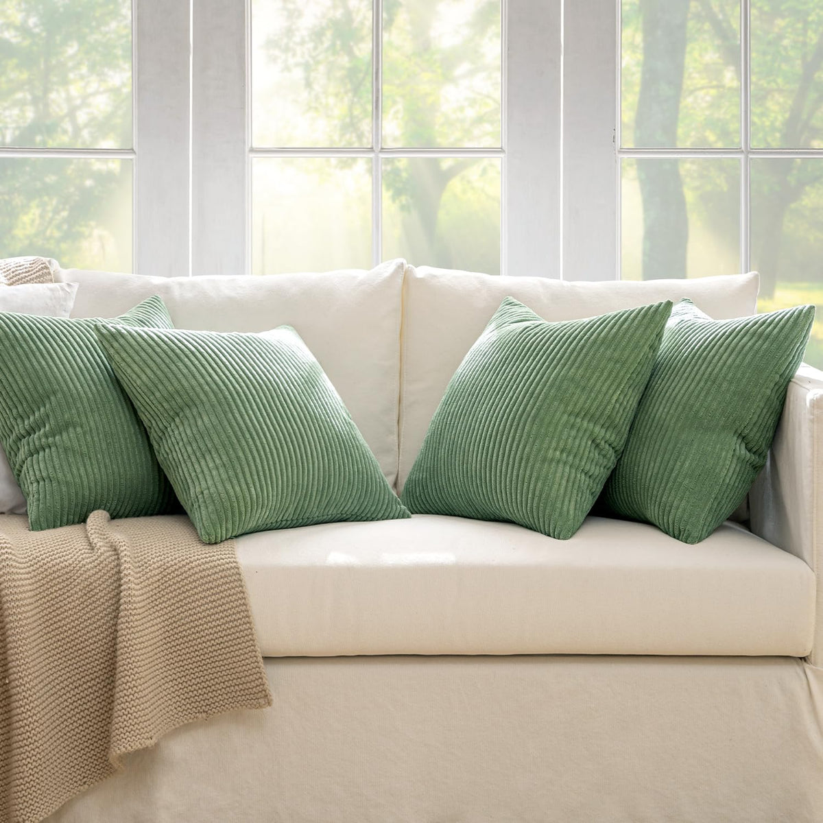MIULEE spring inspired decor pillow cover for couches and seating areas.