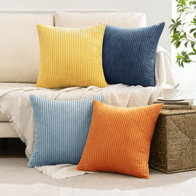 MIULEE sunlit reading nook setup with blue-orange pillows