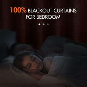 MIULEE terracotta blackout curtains with rod-pocket design for versatile mounting.
