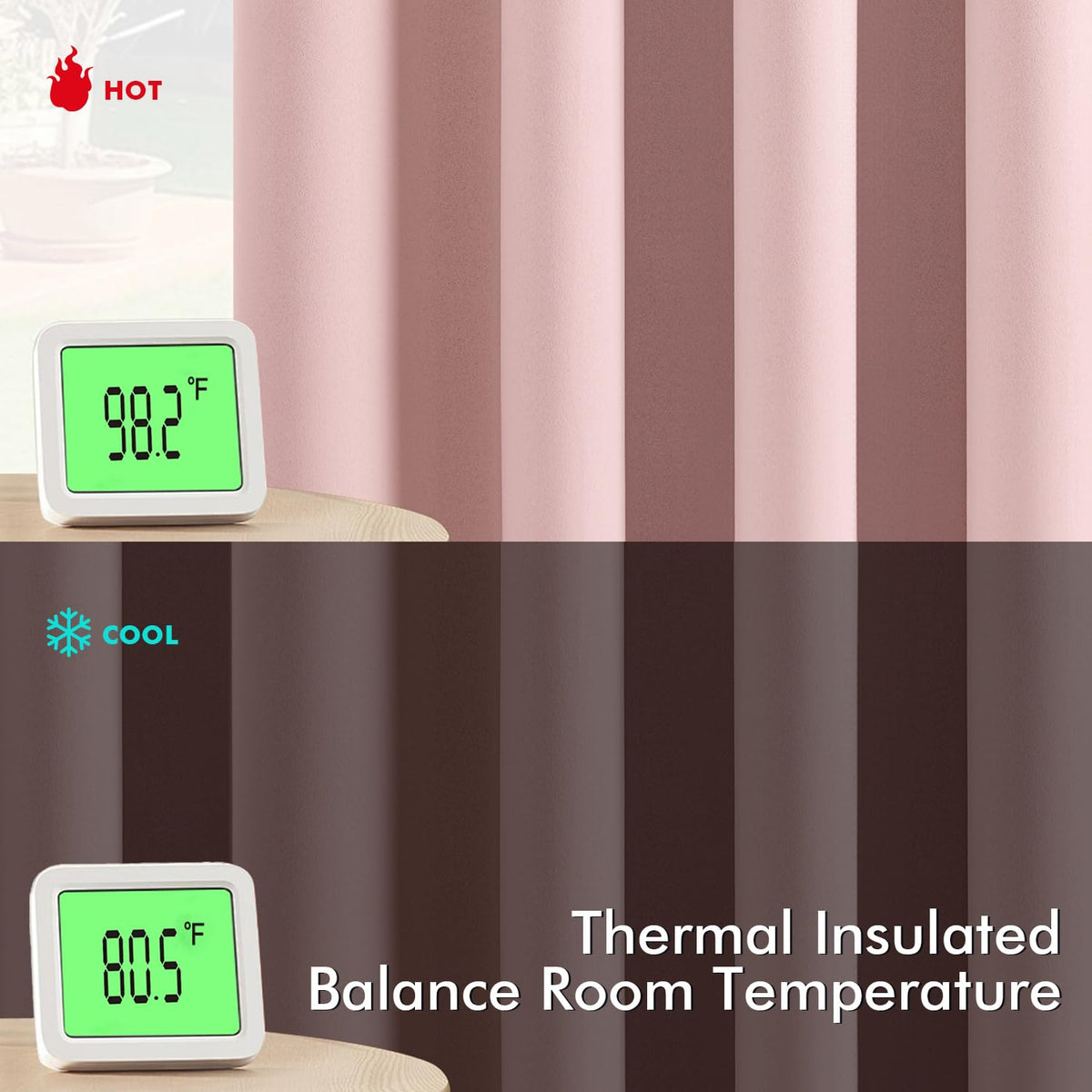 MIULEE thermal insulated curtains help maintain comfortable temperature