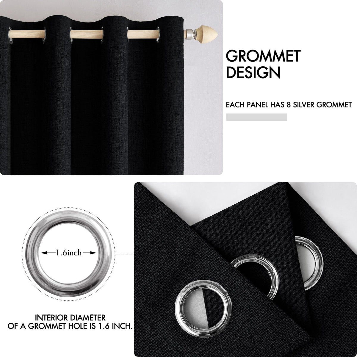 MIULEE thermal insulated curtains designed to darken rooms for better rest.