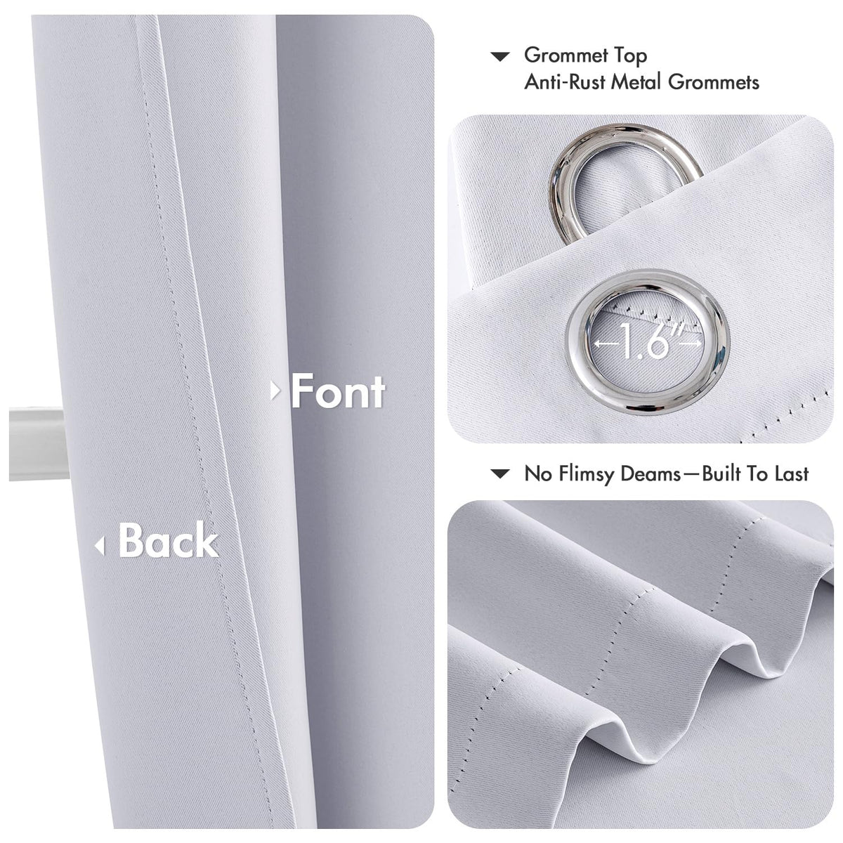 MIULEE thermal-insulation fabric closeup showing durable, energy-efficient drape