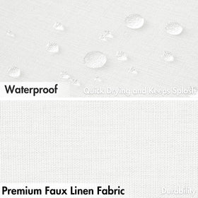 MIULEE thick faux linen privacy curtain provides opacity without liner.