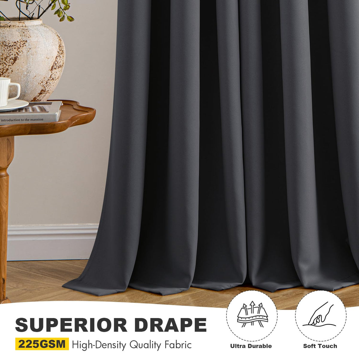 MIULEE triple-layer weave provides privacy and reduces glare.